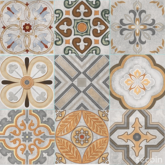 ENCAUSTIC POTTERY TILE MIX GPM 2590